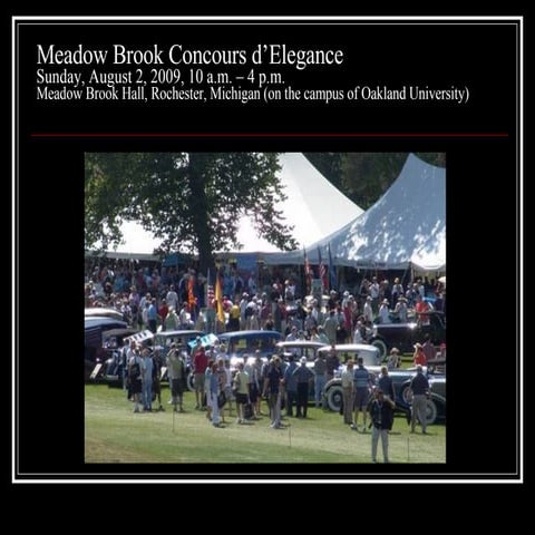 Meadow Brook Concours D Elegance Slide Show.2