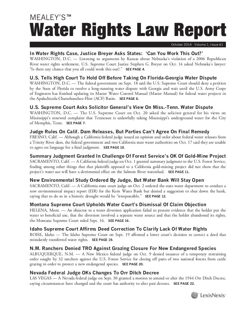 Case Of Water Rights at Georgia Lucas blog