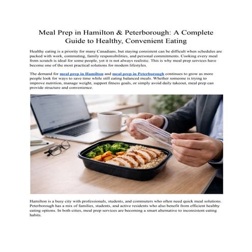 Meal Prep in Hamilton & Peterborough_ A Complete Guide to Healthy ...