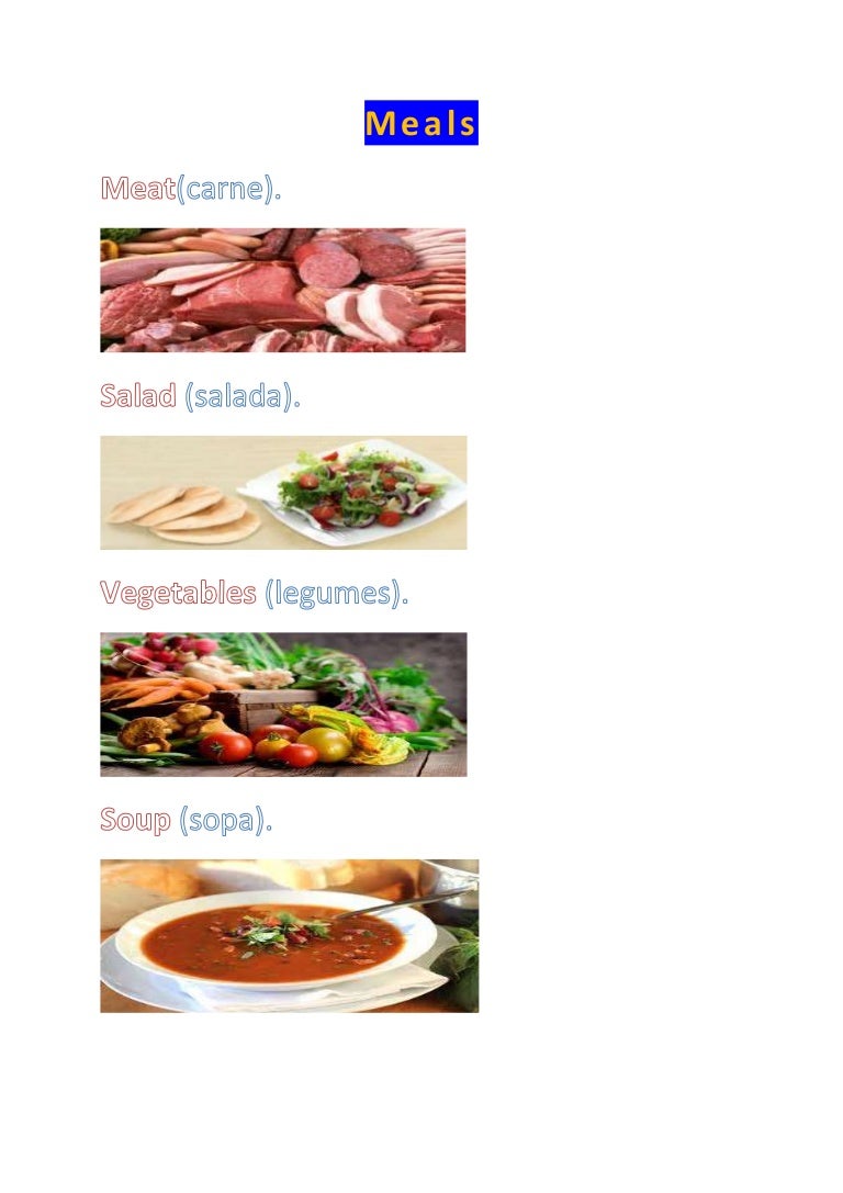 Meals Com tradução em portugues.