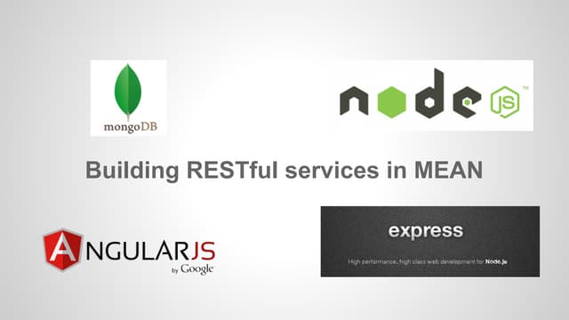 Building RESTtful services in MEAN