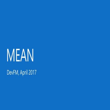 MEAN (DevFM)