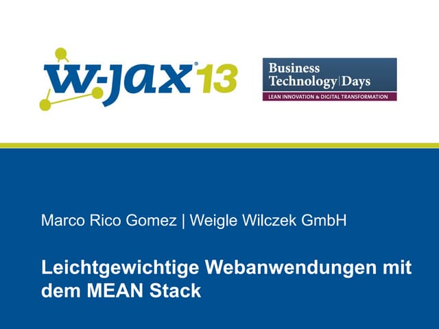 Leichtgewichtige Webwenwendungen mit dem MEAN-Stack