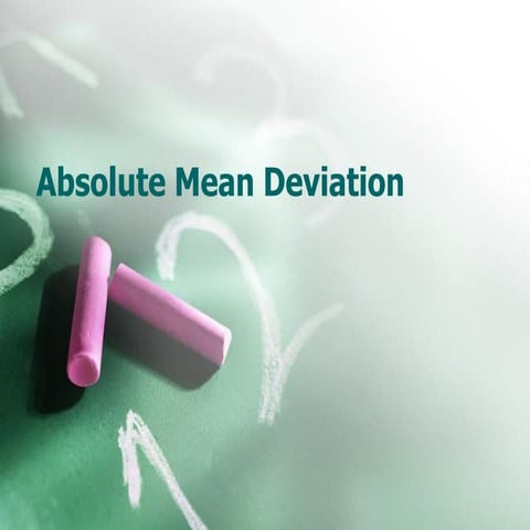 Understanding Absolute Mean Deviation with Step-by-Step Example | PDF