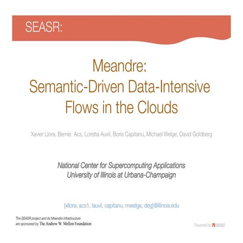 SEASR-Meandre Architecture Ws Jan 2009