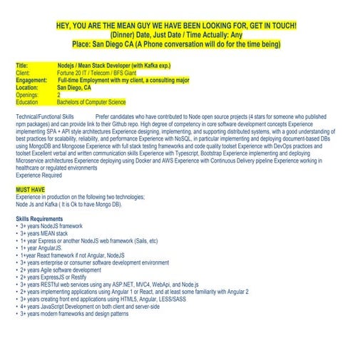 Mean folks need pay attention