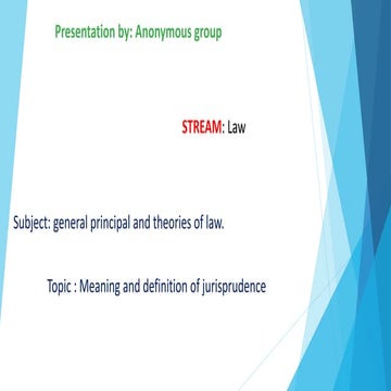 Meaning and defination jurisprudence 