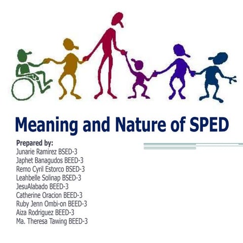 Meaning and nature of sped