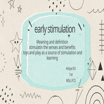 Meaning & definition of early stimulation, stimulating the senses and bene_20...
