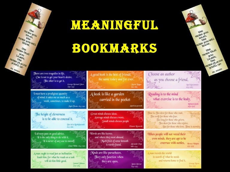 Meaningful Bookmarks