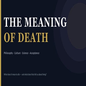 Philosophy of Death | PDF