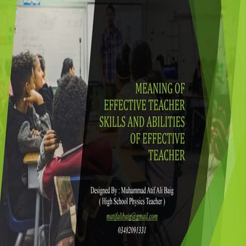 Presentation on effective teaching