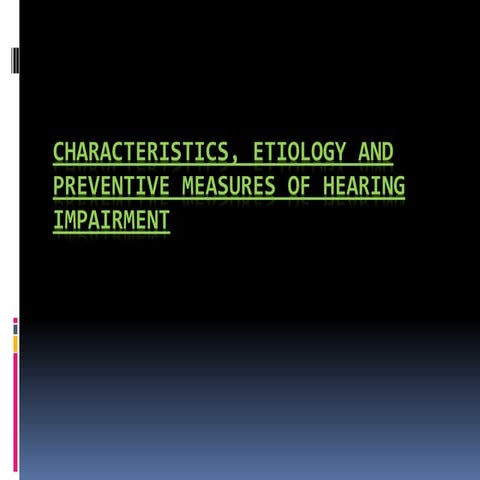 Meaning of hearing impairement