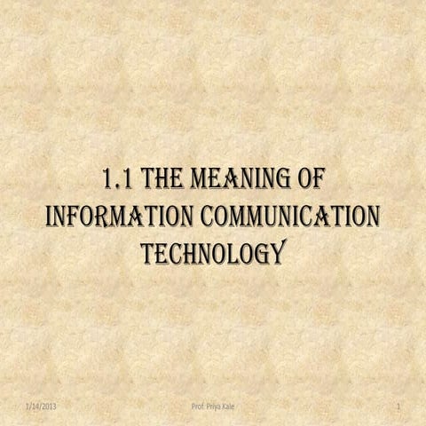 Meaning of ict