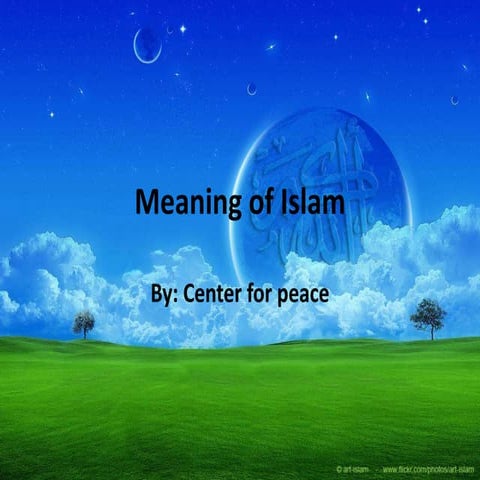 Meaning of islam