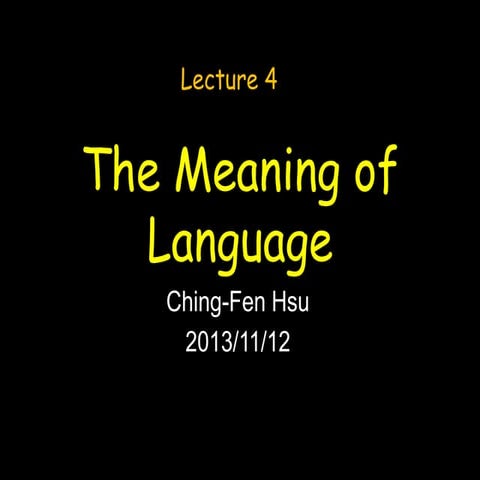 Meaning of language