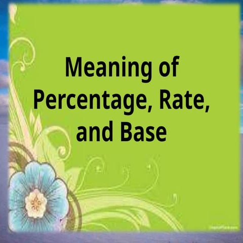 How to Use Percentage - Rate - Base (PRB) and Translation in Solving ...