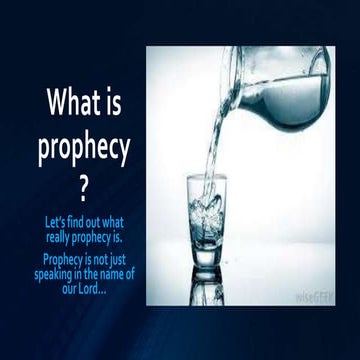 Meaning of prophecy