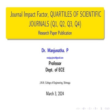 Research paper publications: Meaning of Q1 Q2 Q3 Q4 Journal