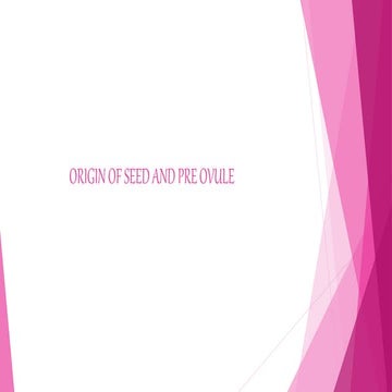 Meaning of seed habit of pre ovule