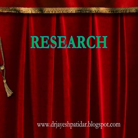 Meaning & purposes of research