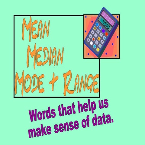 Mean, Median and Mode | PPT
