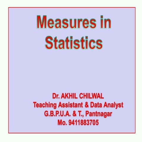 Mean_Median_Mode Measures in Statistics.ppt