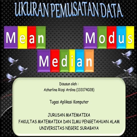 Mean, median, modus kelas 9 smp azharlina rizqi a