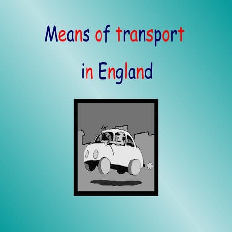 Means Of Transport 2nd Activity   Eso