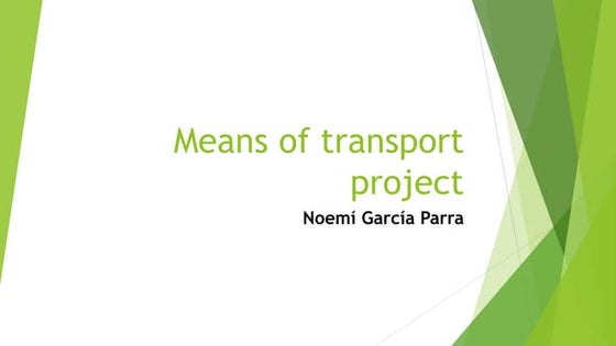 Means Of Transport | PPT