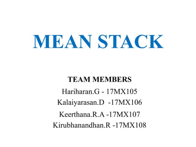 MEAN Stack - Introduction & Advantages - Why should you switch to MEAN stack ...