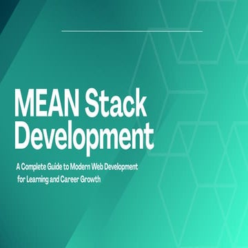 Mean full stack development | PPTX
