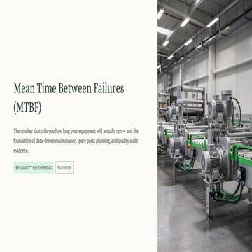 Mean Time Between Failures (MTBF) Calculator | PDF