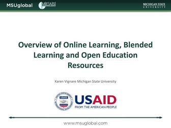 MEAS Course on E-learning: 1 Intro and overview on online learning, blended l...