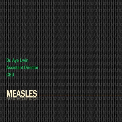 Measles dr. al