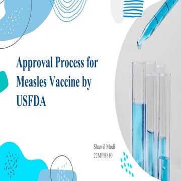 Regulatory Approval of MMR Vaccines under US FDA | PPTX
