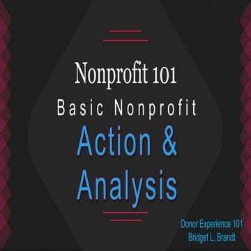 Measure and Market: Basic Nonprofit Action & Analysis