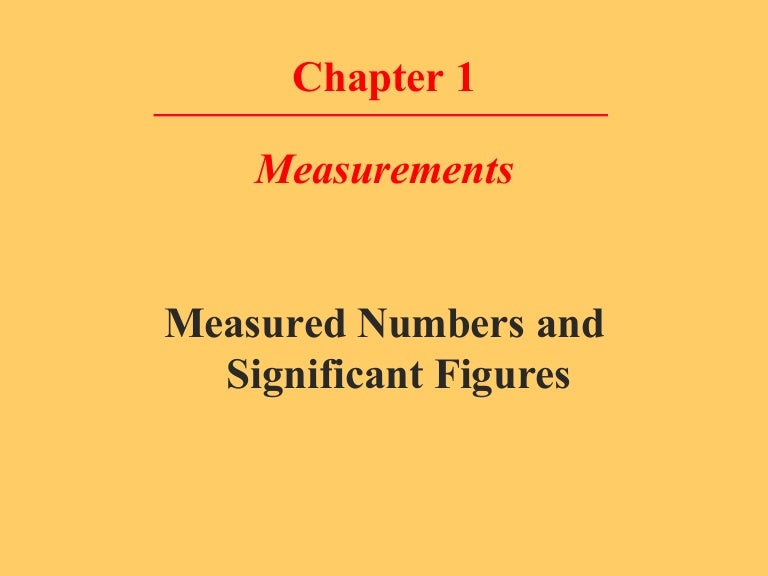 Measured And Exact Numbers