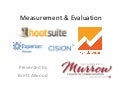 Measurement & Evaluation