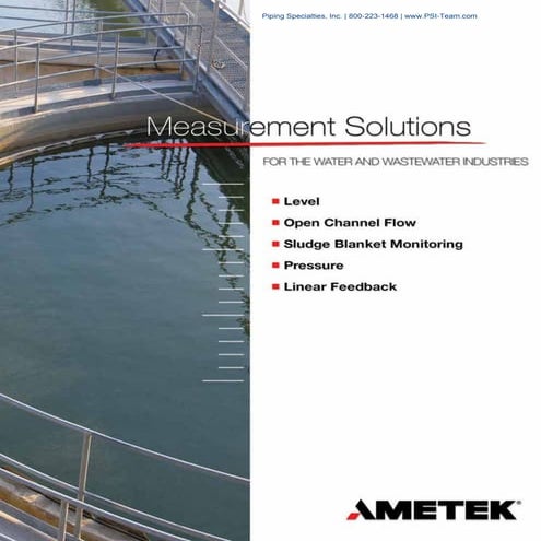 Measurement Solutions for the Water and Wastewater Industries