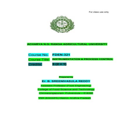 Measurement and instrumentation