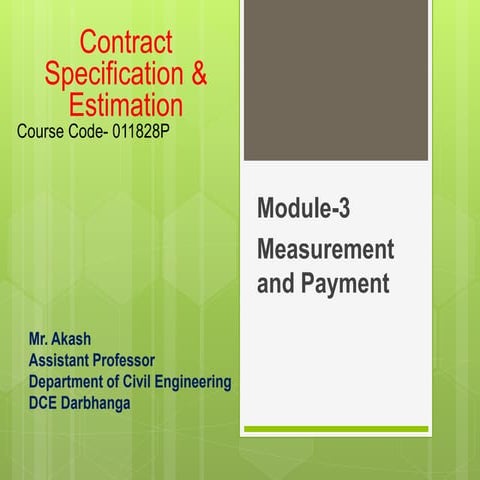 Unit-3_Measurement and payment