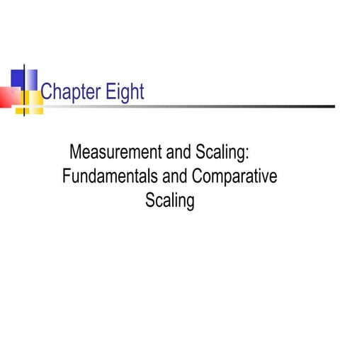 Measurement and scaling fundamentals and comparative scaling