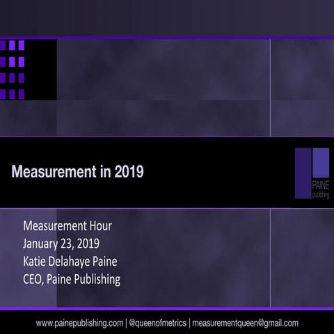 Measurement in 2019 