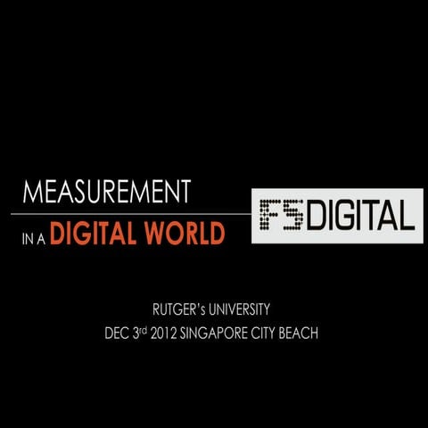 Metrics and Measurement for Digital Marketers