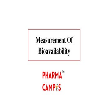 Methods for Measurement of bioavailability 