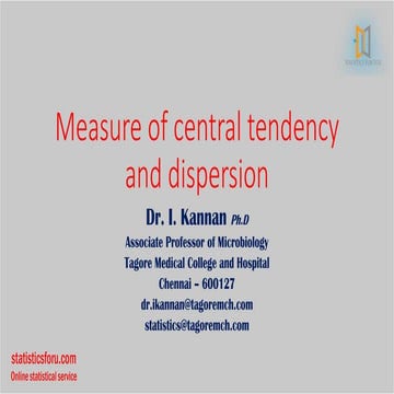 Measure of central tendency | PPT