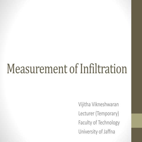 Unit 3 INFILTRATION | PPTX