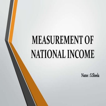 Measurement of national income