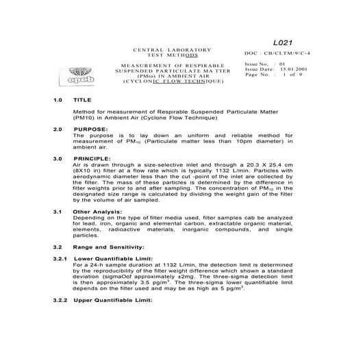 Measurement of respirable